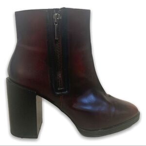 Zara Trafaluc Limited Red Oxblood Booties